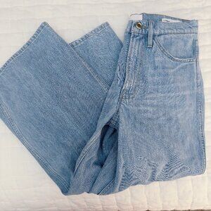 SOLD Frame Le Italien Wide Leg Crop Womens Light Blue Wash Denim Jeans 25 x 24